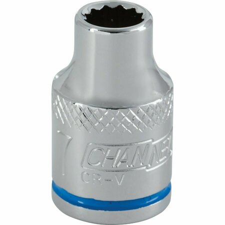 CHANNELLOCK 3/8 In. Drive 7 mm 12-Point Shallow Metric Socket 346985